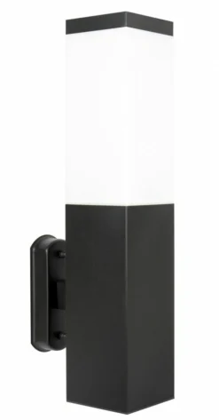 Sklep Kaja Gustowny kinkiet elewacyjny, SS802-A BL z serii INOX KWADRAT | Kaja Oświe