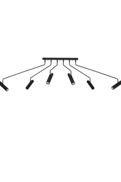 Cheap Industrialna, czarna lampa sufitowa do salonu 108508 z serii RAMUS Żyrandole Nowoczesne