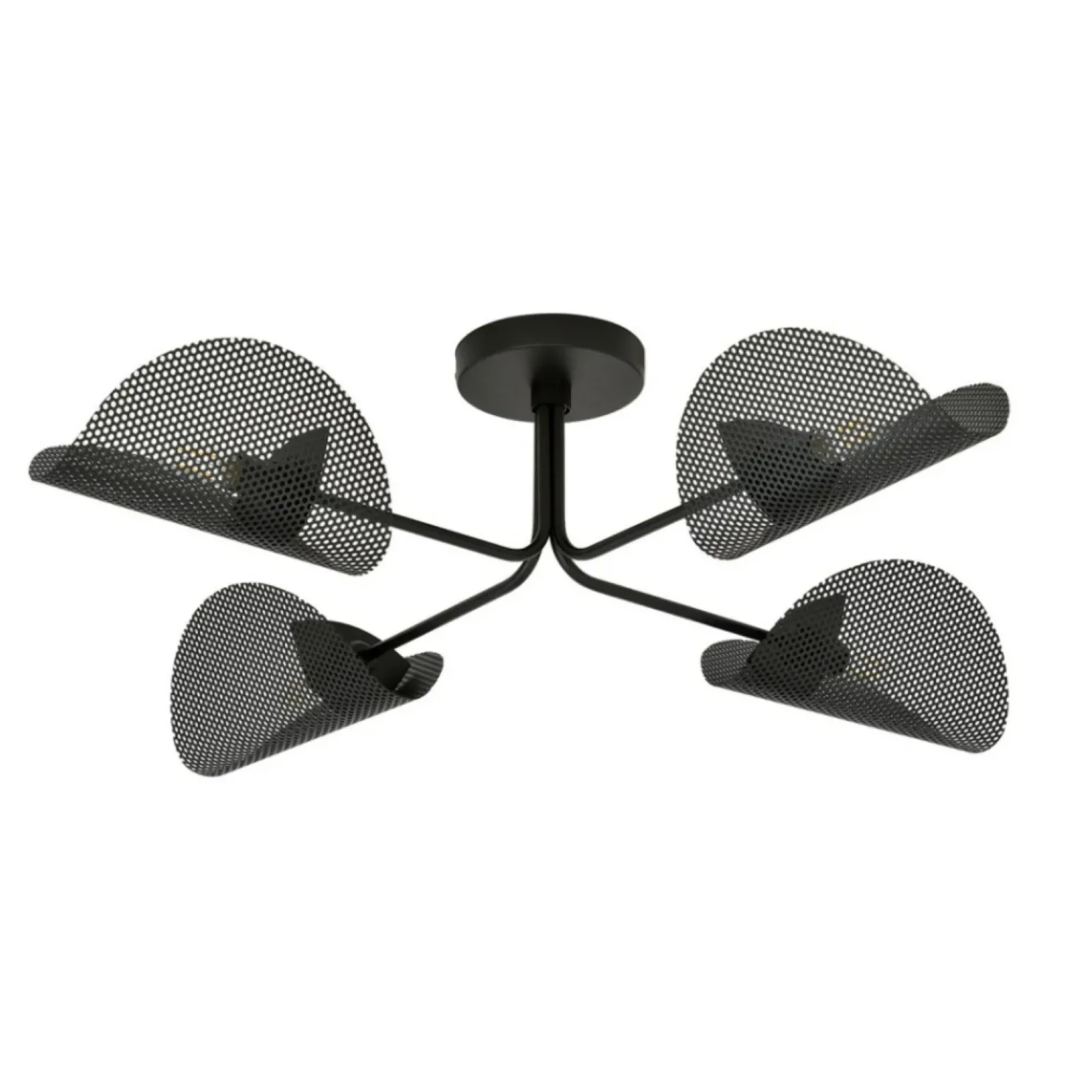 Store Industrialna, czarna lampa sufitowa 1171/4 GOMEZ | Kaja Oświetlenie Żyrandole Nowoczesne