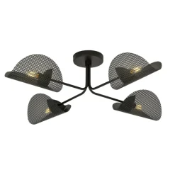 Store Industrialna, czarna lampa sufitowa 1171/4 GOMEZ | Kaja Oświetlenie Żyrandole Nowoczesne