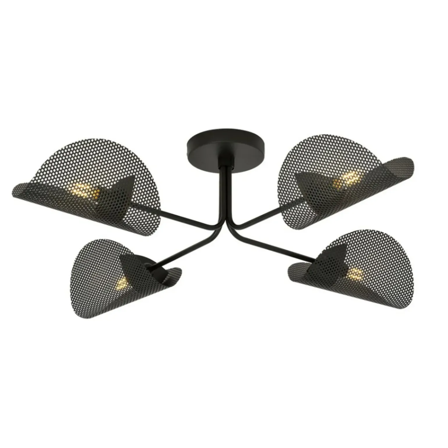 Store Industrialna, czarna lampa sufitowa 1171/4 GOMEZ | Kaja Oświetlenie Żyrandole Nowoczesne