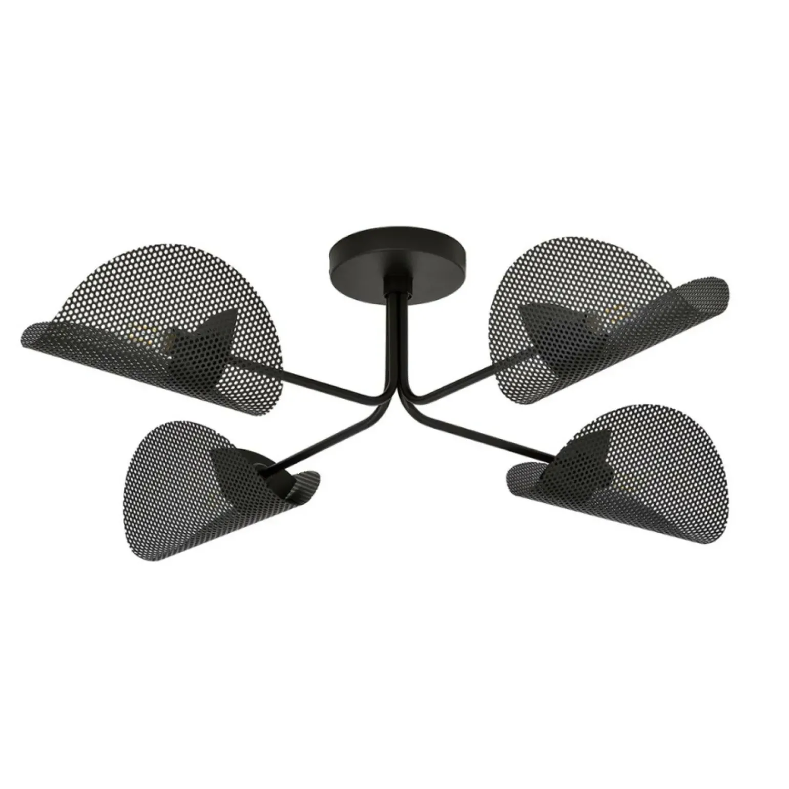 Store Industrialna, czarna lampa sufitowa 1171/4 GOMEZ | Kaja Oświetlenie Żyrandole Nowoczesne