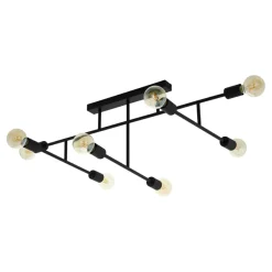 Best Sale Industrialna, czarna lampa sufitowa 98035 BELSIANA | Kaja Oświetlenie Żyrandole Nowoczesne