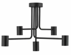 Cheap Industrialna, czarna lampa sufitowa do salonu SIG 33422 z serii LUIS Żyrandole Nowoczesne