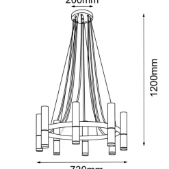 Best Industrialna, czarno-złota lampa wisząca ANT 8372 KAVOS | Kaja Żyrandole Nowoczesne