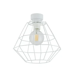 Sklep Kaja Industrialna, druciana, biała lampa sufitowa TK 6210 - DIAMOND NEW