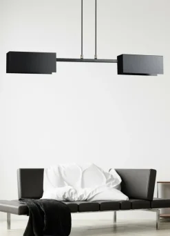 Clearance Industrialna, dwukierunkowa, czarna lampa wisząca 633/2 TOLOS | Kaja Żyrandole Nowoczesne