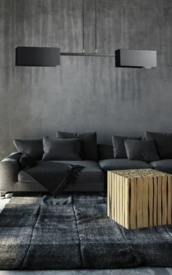 Clearance Industrialna, dwukierunkowa, czarna lampa wisząca 633/2 TOLOS | Kaja Żyrandole Nowoczesne