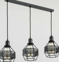 Best Sale Industrialna lampa wisząca, 3 druciane klosze AL 61001 | Kaja Żyrandole Nowoczesne