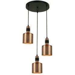 Sale Industrialna lampa wisząca PND-2439-3-COP RESTENZA | Kaja Oświetlenie Żyrandole Nowoczesne