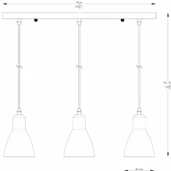Flash Sale Industrialna lampa z trzema zwisami, nad stół ZM A8102-3A z serii MORA Żyrandole Nowoczesne