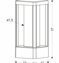 Sklep Kaja Industrialna lampka stołowa na balkon 51-32454 CISSUS | Kaja