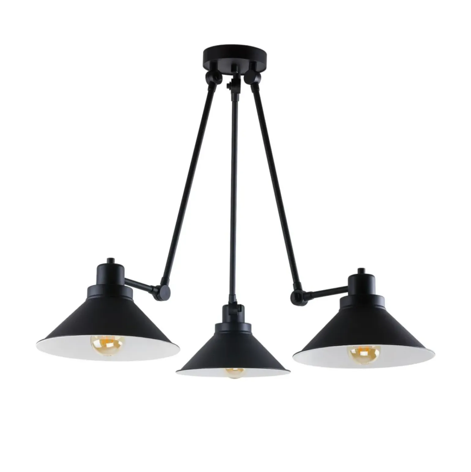 Cheap Industrialna, regulowana, czarna lampa sufitowa 9142 | Kaja Żyrandole Nowoczesne