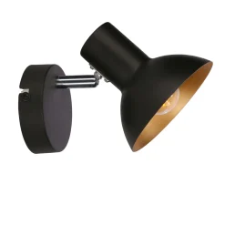 Sklep Kaja Industrialny, czarno-złoty kinkiet 91-63410 DISO | Kaja Oświetlenie