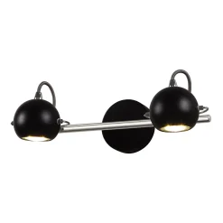 Sklep Kaja Industrialny kinkiet do łazienki K-8002/2 BK SALVA BLACK | Kaja