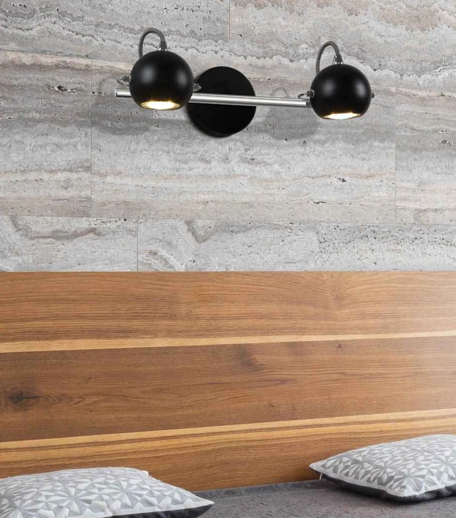 Sklep Kaja Industrialny kinkiet do łazienki K-8002/2 BK SALVA BLACK | Kaja