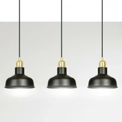 Best Sale Industrialny zwis ze złotymi dodatkami 1042/3 IBOR | Kaja Oświetlenie Żyrandole Nowoczesne