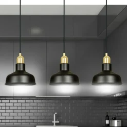 Best Sale Industrialny zwis ze złotymi dodatkami 1042/3 IBOR | Kaja Oświetlenie Żyrandole Nowoczesne