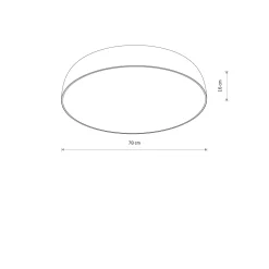 Sklep Kaja Jasnoszara lampa okrągły plafon ⌀78cm 10xE27 8023 SATELLITE | Kaja