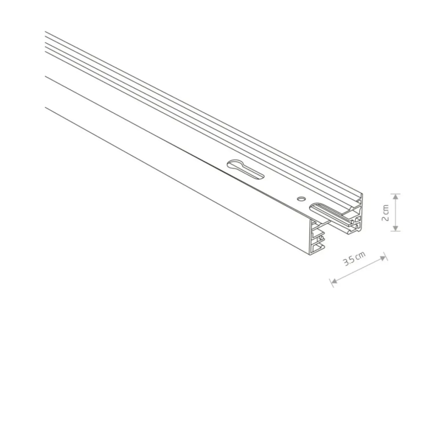 Sklep Kaja Jednofazowa, podtynkowa prowadnica o długości 2m 9014 | Kaja