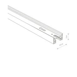 Sklep Kaja Jednofazowa, podtynkowa prowadnica, długość 2 m 9015 | Kaja