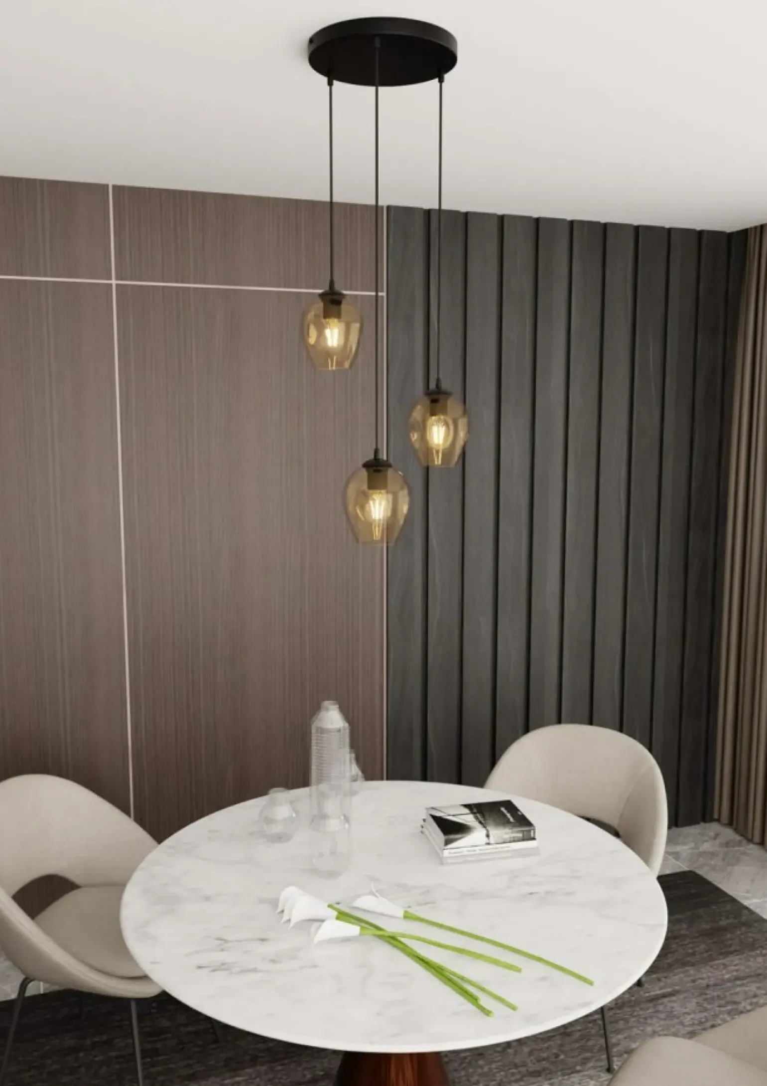 Discount Kaskada ciepłych kloszy do salonu 681/3PREM ISTAR PREMIUM | Kaja Żyrandole Nowoczesne