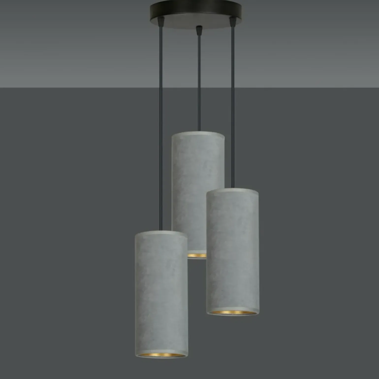 Outlet Kaskada wąskich abażurów, do sypialni 1060/3PREM BENTE PREMIUM | Kaja Żyrandole Nowoczesne