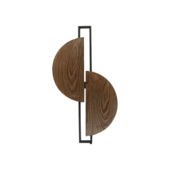 Sklep Kaja Kinkiet - dwa półkola, kolor ciemne drewno 7652 | Kaja Oświetlenie