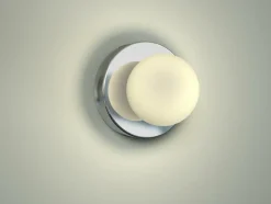 Sklep Kaja Kinkiet łazienkowy mały okrąg z kloszem 6948 BRAZOS | Kaja Oświetlenie