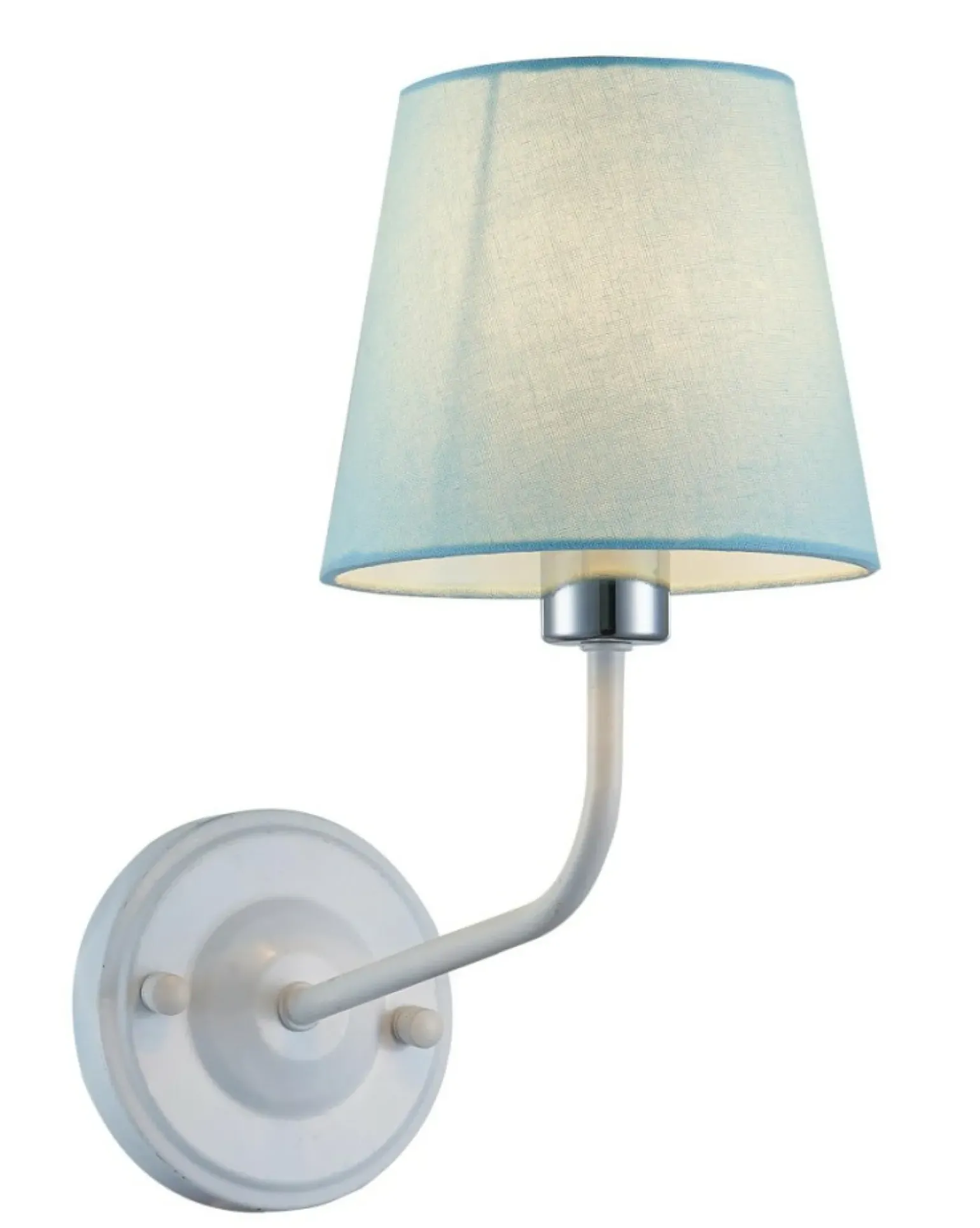 Sklep Kaja Kinkiet biały z niebieskim abażurem LEDEA 50401102 YORK | Kaja