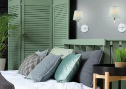 Sklep Kaja Kinkiet biały z niebieskim abażurem LEDEA 50401102 YORK | Kaja