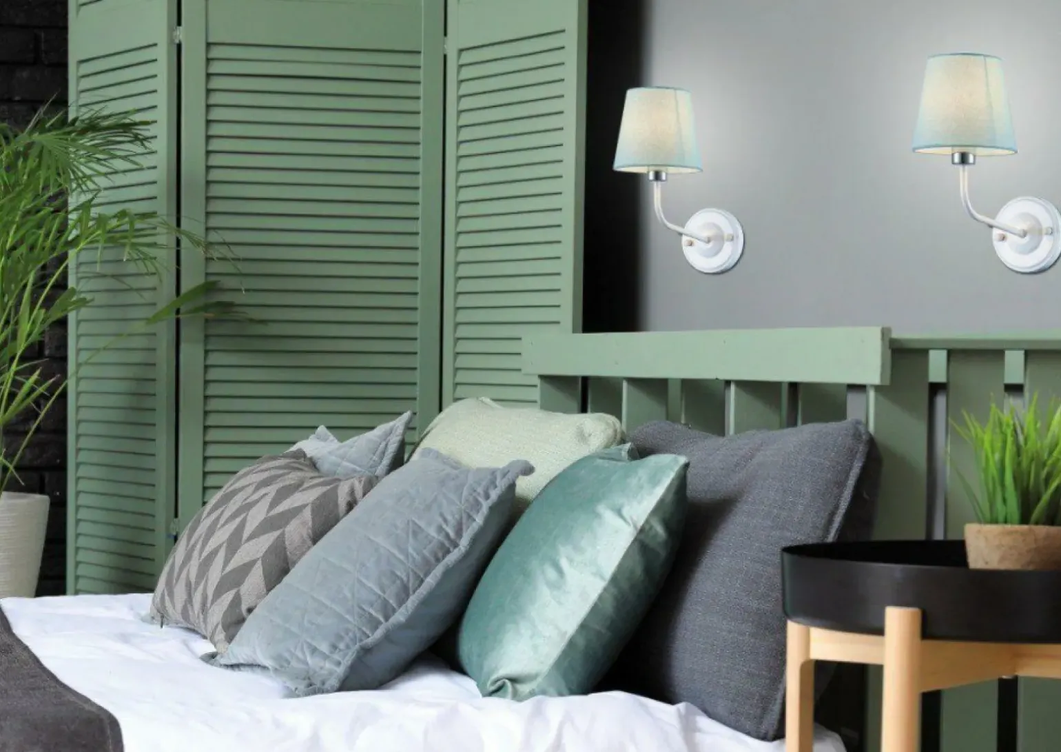 Sklep Kaja Kinkiet biały z niebieskim abażurem LEDEA 50401102 YORK | Kaja