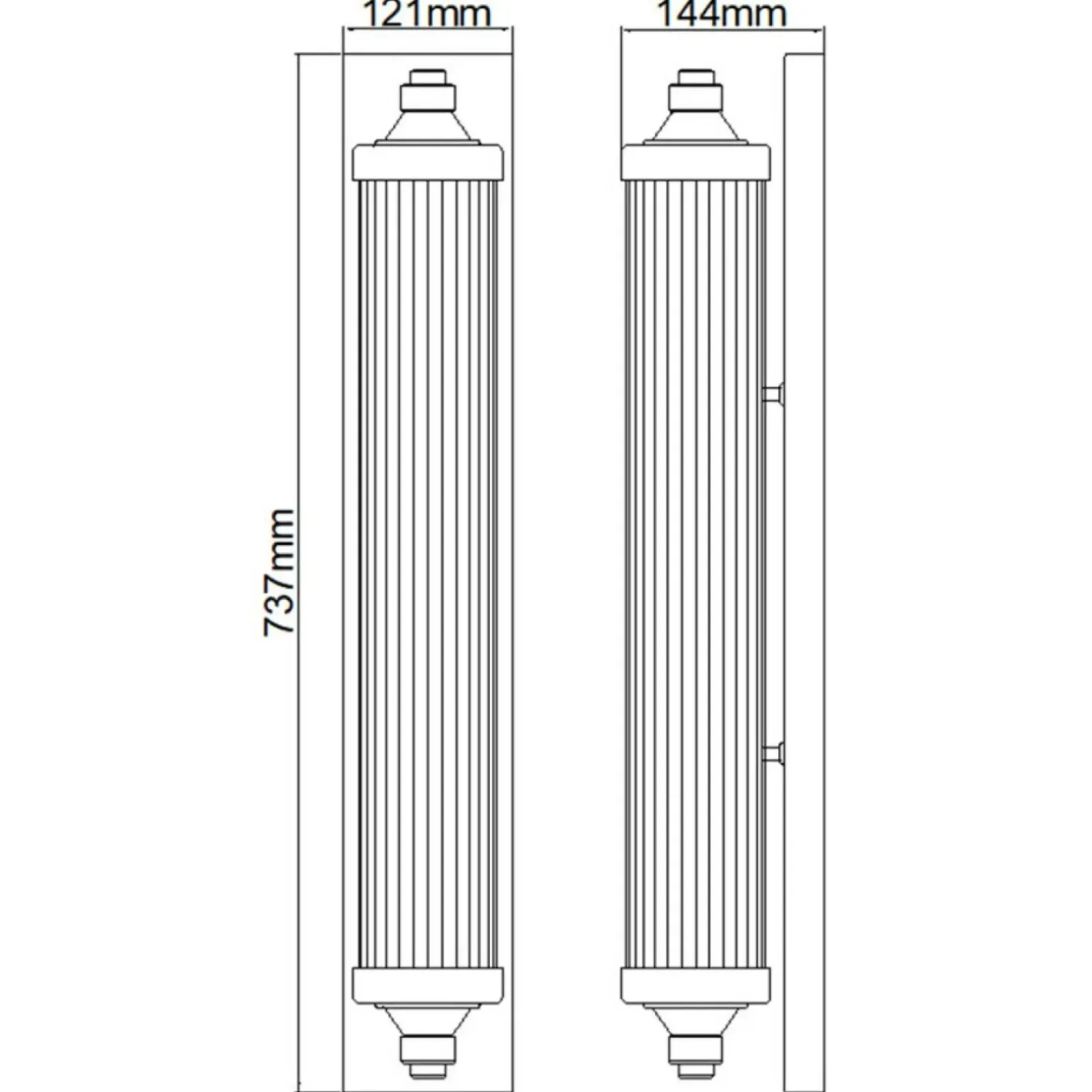 Sklep Kaja Kinkiet owany, ryflowane szkło FE-PAULSON-W4 z serii PAULSON