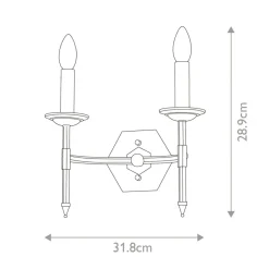 Sklep Kaja Kinkiet ścienny, kolor rdzawe żelazo CROWN2 z serii CROWN