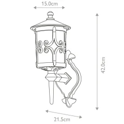 Sklep Kaja Kinkiet ścienny w m kolorze BL10-BLACK z serii HEREFORD