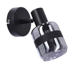 Sklep Kaja Kinkiet ścienny w kolorze czerni, klosz 91-13415 z serii YUKI | Kaja Oświetlenie