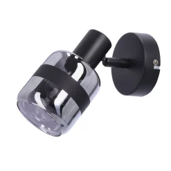 Sklep Kaja Kinkiet ścienny w kolorze czerni, klosz 91-13415 z serii YUKI | Kaja Oświetlenie