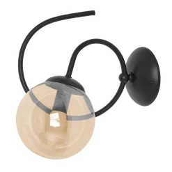 Sklep Kaja Kinkiet ścienny z bursztynowym kloszem K-5128 z serii FLORO | Kaja