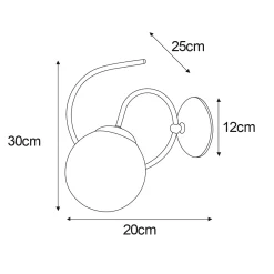Sklep Kaja Kinkiet ścienny z bursztynowym kloszem K-5128 z serii FLORO | Kaja