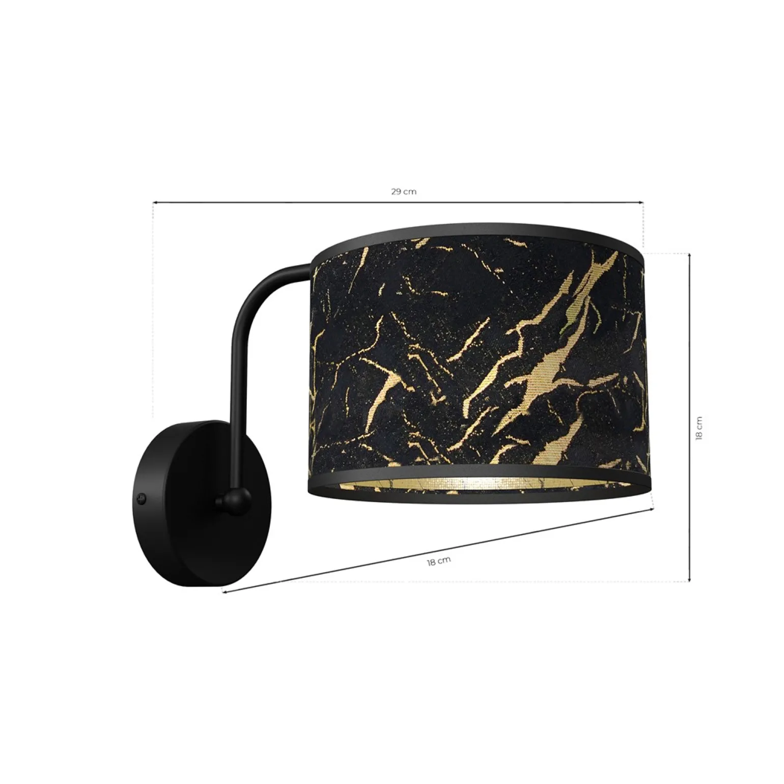 Sklep Kaja Kinkiet ścienny z dekoracyjnym abażurem MLP7290 z serii SENSO | Kaja Oświetlenie