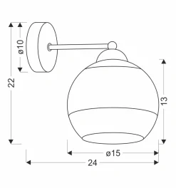Sklep Kaja Kinkiet ścienny z dwukolorowym kloszem 21-21199 z serii CONTESSA | Kaja Oświetle