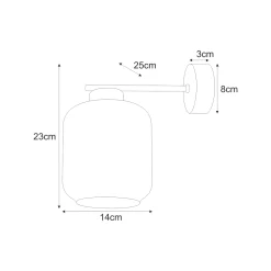 Sklep Kaja Kinkiet ścienny z kloszem, na żarówkę E27 K-5513 z serii IGA