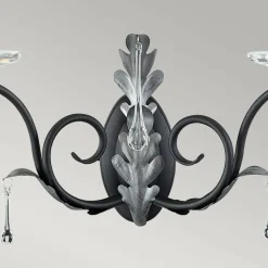 Sklep Kaja Kinkiet ścienny z ozdobnym liściem AML2-BLK-SILVER z serii AMARILLI