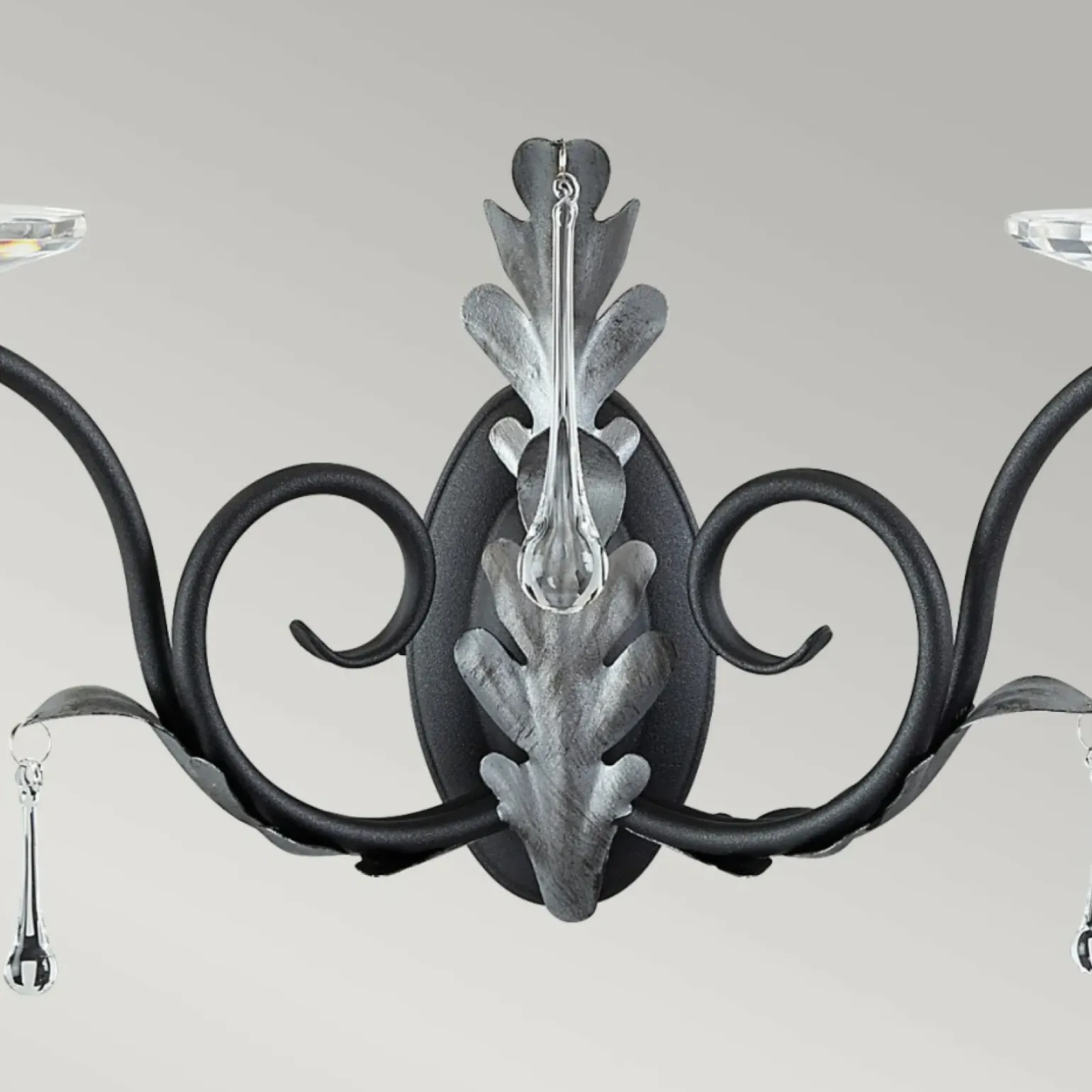 Sklep Kaja Kinkiet ścienny z ozdobnym liściem AML2-BLK-SILVER z serii AMARILLI