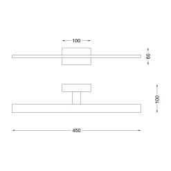 Sklep Kaja Kinkiet do oświetlenia lustra lub obrazu 45cm RLB96473-1D ARBI| Kaja