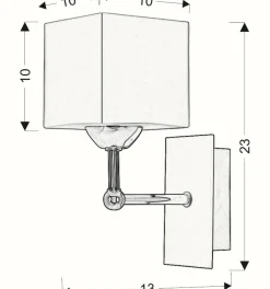 Sklep Kaja Kinkiet do sypialni, klosz kostka 21-24513 CUBETTO | Kaja Oświetlenie