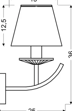 Sklep Kaja Kinkiet do sypialni retro glamour 21-84012 VALENCIA | Kaja Oświetlenie