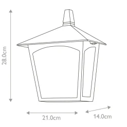 Sklep Kaja Kinkiet do zamocowania na fasadzie BL15-BLACK z serii YORK