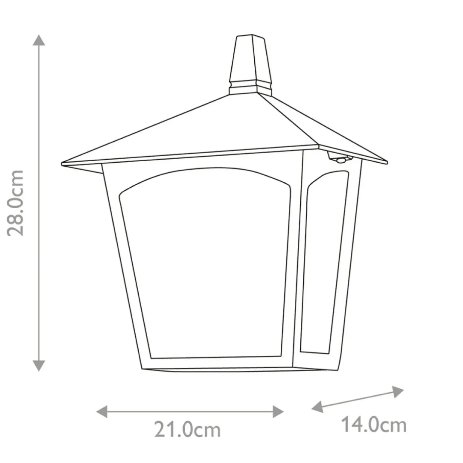 Sklep Kaja Kinkiet do zamocowania na fasadzie BL15-BLACK z serii YORK