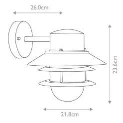 Sklep Kaja Kinkiet elewacyjny, kolor stali COPENHAGEN-BSS z serii COPENHAGEN